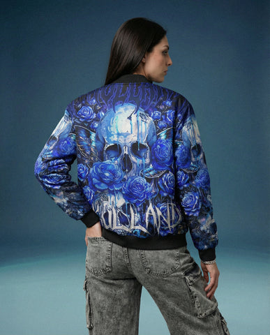 Karma Fairy Skull Butterfly Bomber Jacket