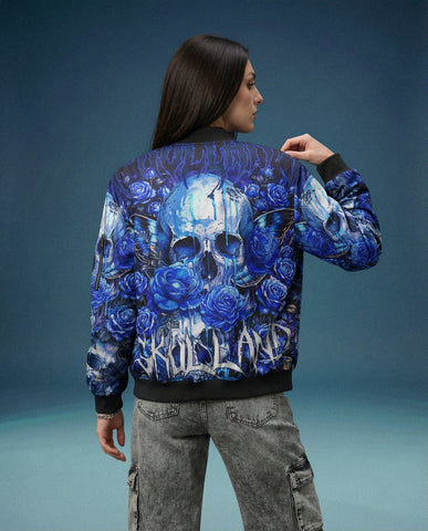 Karma Fairy Skull Butterfly Bomber Jacket