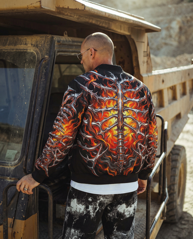 Demonic Spine Awakening Bomber Jacket