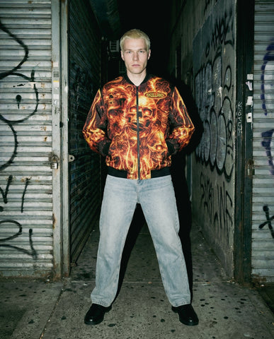 Screaming Through the Flames Bomber Jacket