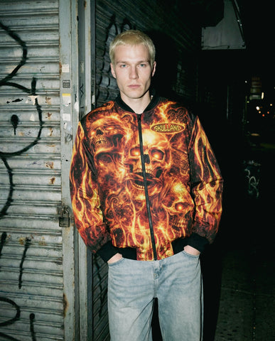 Screaming Through the Flames Bomber Jacket