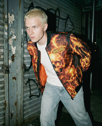 Screaming Through the Flames Bomber Jacket