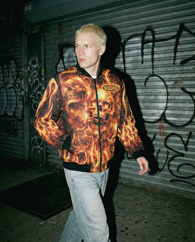 Screaming Through the Flames Bomber Jacket