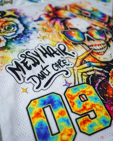 Messy Hair Don’t Care Mesh Jersey