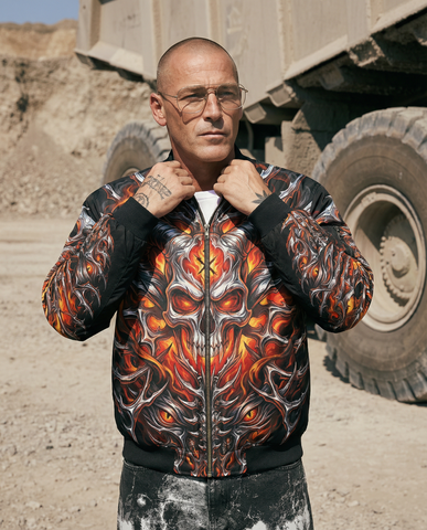 Demonic Spine Awakening Bomber Jacket