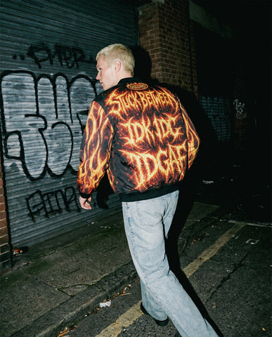 Screaming Through the Flames Bomber Jacket