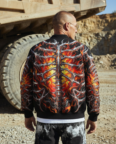 Demonic Spine Awakening Bomber Jacket