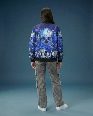 Karma Fairy Skull Butterfly Bomber Jacket