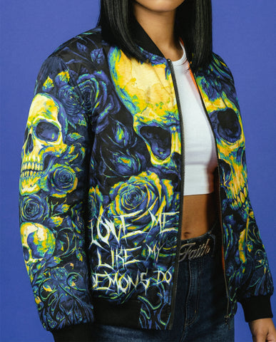 Love Me Like My Demons Do Bomber Jacket