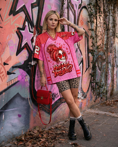 But Did You Die Mom Life Messy Bun Skull Mesh Jersey