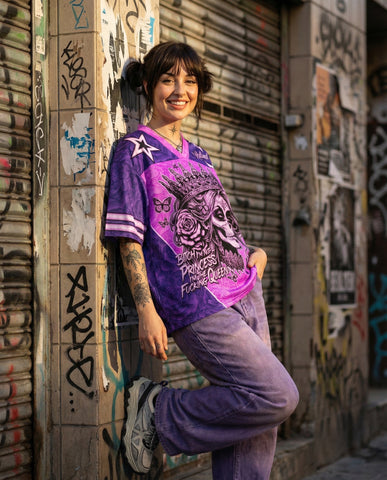 Queen Skull Mesh Jersey