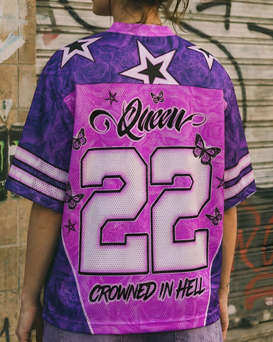 Queen Skull Mesh Jersey